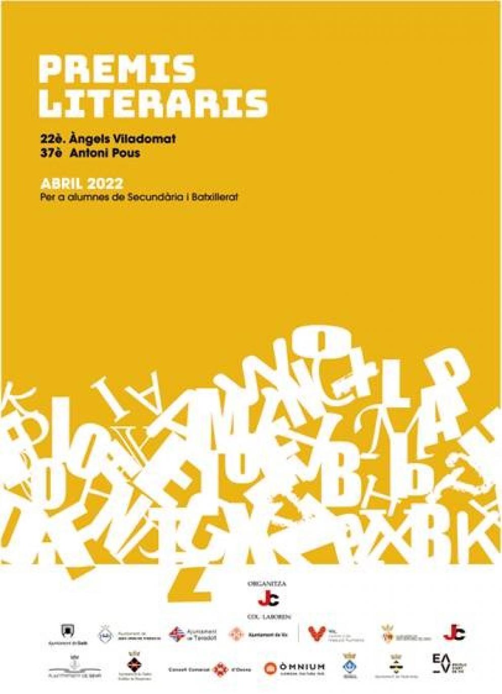 PREMIS LITERARIS INSTITUT JAUME CALLÍS DE VIC PER A ALUMNES D'ESO I BATXILLERAT D'OSONA